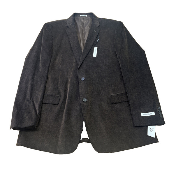 Pronto Uomo Corduroy 2 Button Blazer Men's 48L Brown Preppy Sports Jacket - Picture 1 of 16